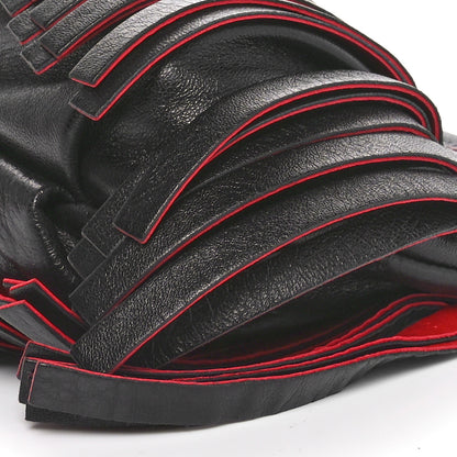 Prada Nappa Frange Wristlet Clutch Black Fuoco 9 of 13