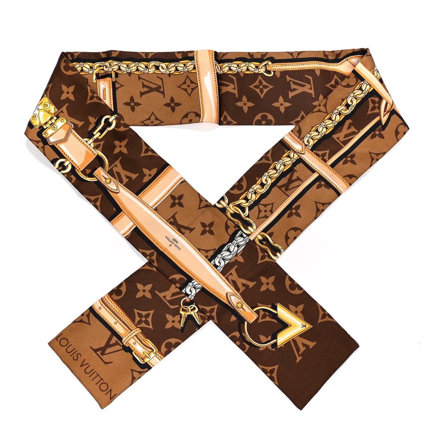 Silk Monogram Confidential Bandeau Brown