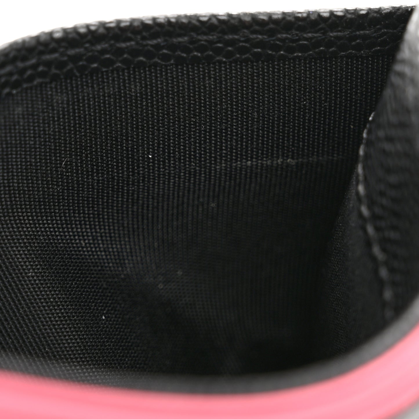 Caviar Metal Perforated Quilted Card Holder Black