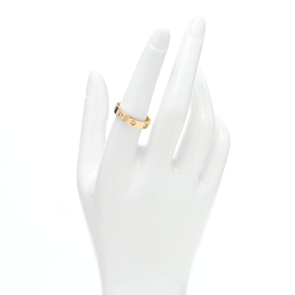 Cartier 18K Yellow Gold 8 Diamond 4mm LOVE Wedding Band Ring 56 7.5 2 of 5