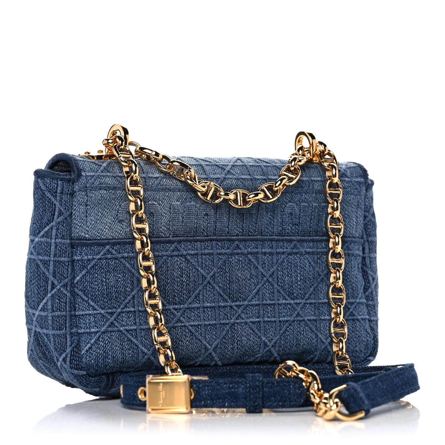 Denim Cannage Small Caro Bag Blue