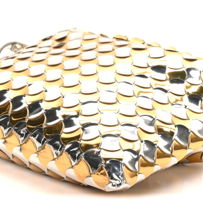 Bottega Veneta Metallic Lambskin Intrecciato Mini Hop Silver Gold 9 of 9