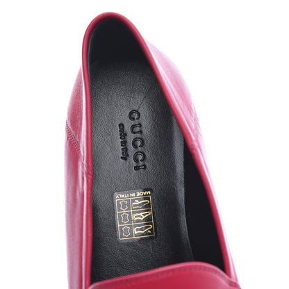 Gucci Lambskin Womens Brixton Horsebit Loafers 38.5 Hot Pink 6 of 10