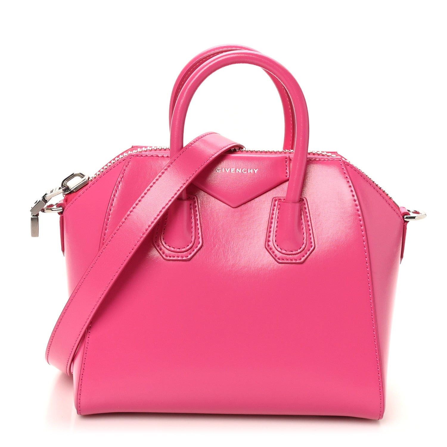 Givenchy Shiny Lord Calfskin Mini Antigona Shocking Pink 1 of 9