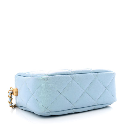Chanel Iridescent Caviar Quilted Mini My Perfect Camera Case Light Blue 4 of 10
