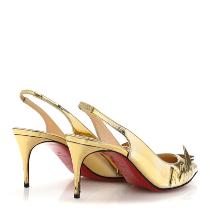 Christian Louboutin Rete Specchio Frescobella 70 Pumps 36 Gold 5 of 9