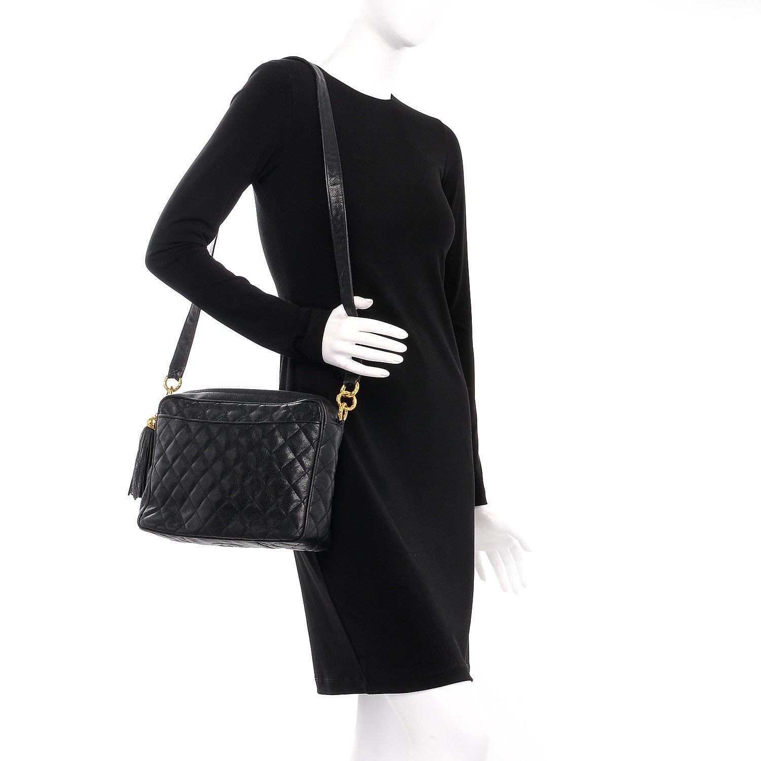 Chanel Caviar Quilted Tassel Camera Bag Black 2 of 11