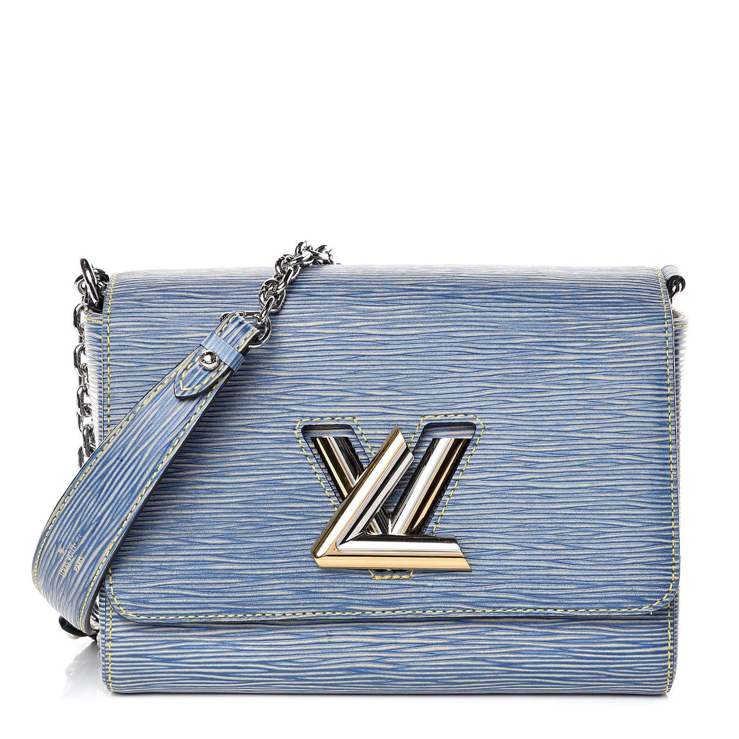 Epi Twist Shoulder Bag MM Denim Light
