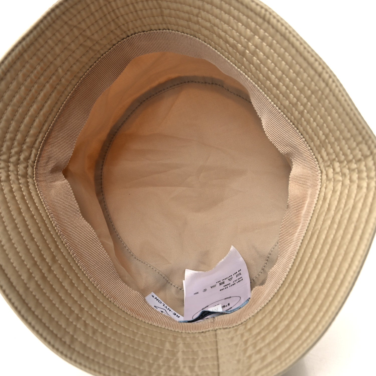 Prada Re-Nylon Metal Triangle Logo Womens Bucket Hat M Deserto 6 of 8