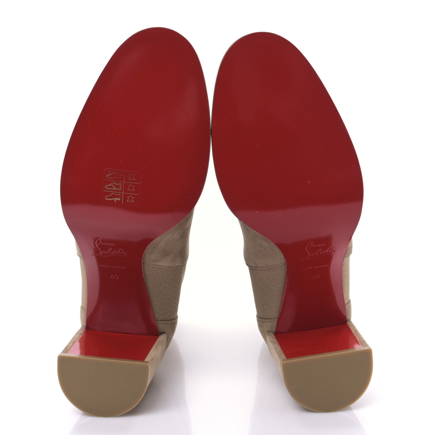 Christian Louboutin Suede CL Chelsea 70 Booty 40 Roca 5 of 7
