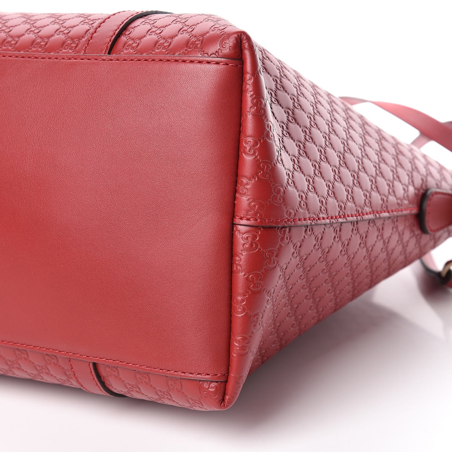 Soft Microguccissima Dome Satchel Red