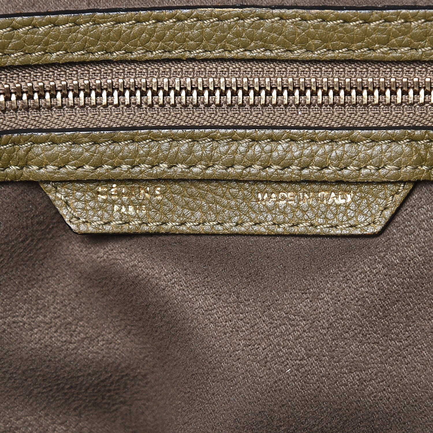Celine Drummed Calfskin Mini Luggage Jungle 6 of 16