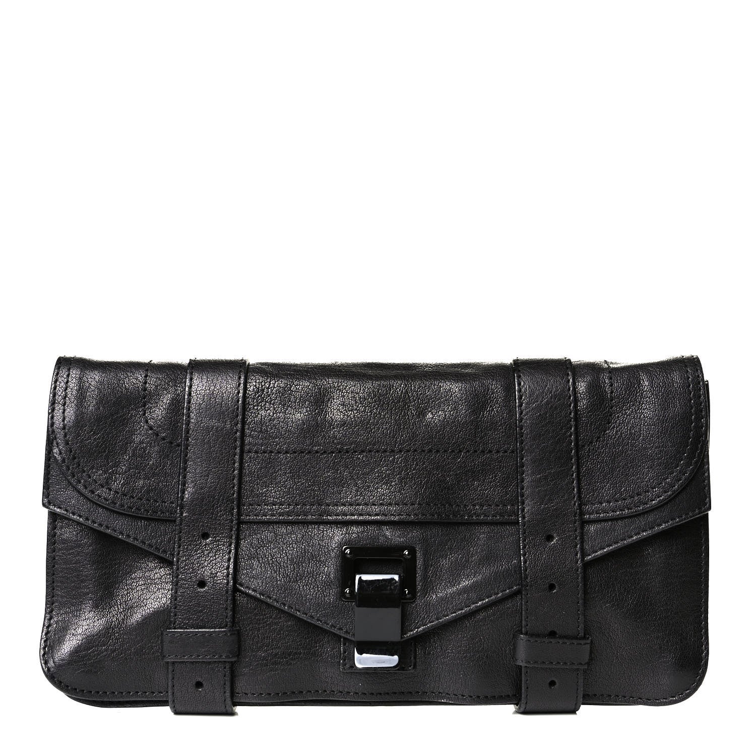 Proenza Schouler Lambskin PS1 Pochette Clutch Black 1 of 7