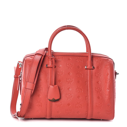 MCM Visetos Medium Essential Boston Bag Coral 1 of 9