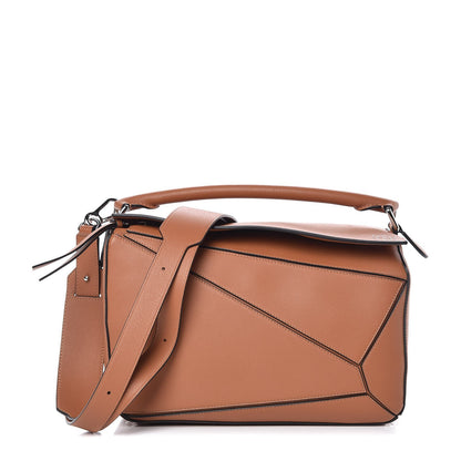 Loewe Calfskin Medium Puzzle Bag Tan 1 of 6