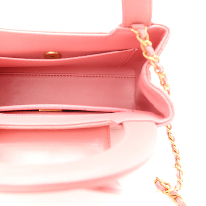 Chanel Shiny Aged Calfskin Quilted Nano Kelly Shopper Coral Pink 5 of 10