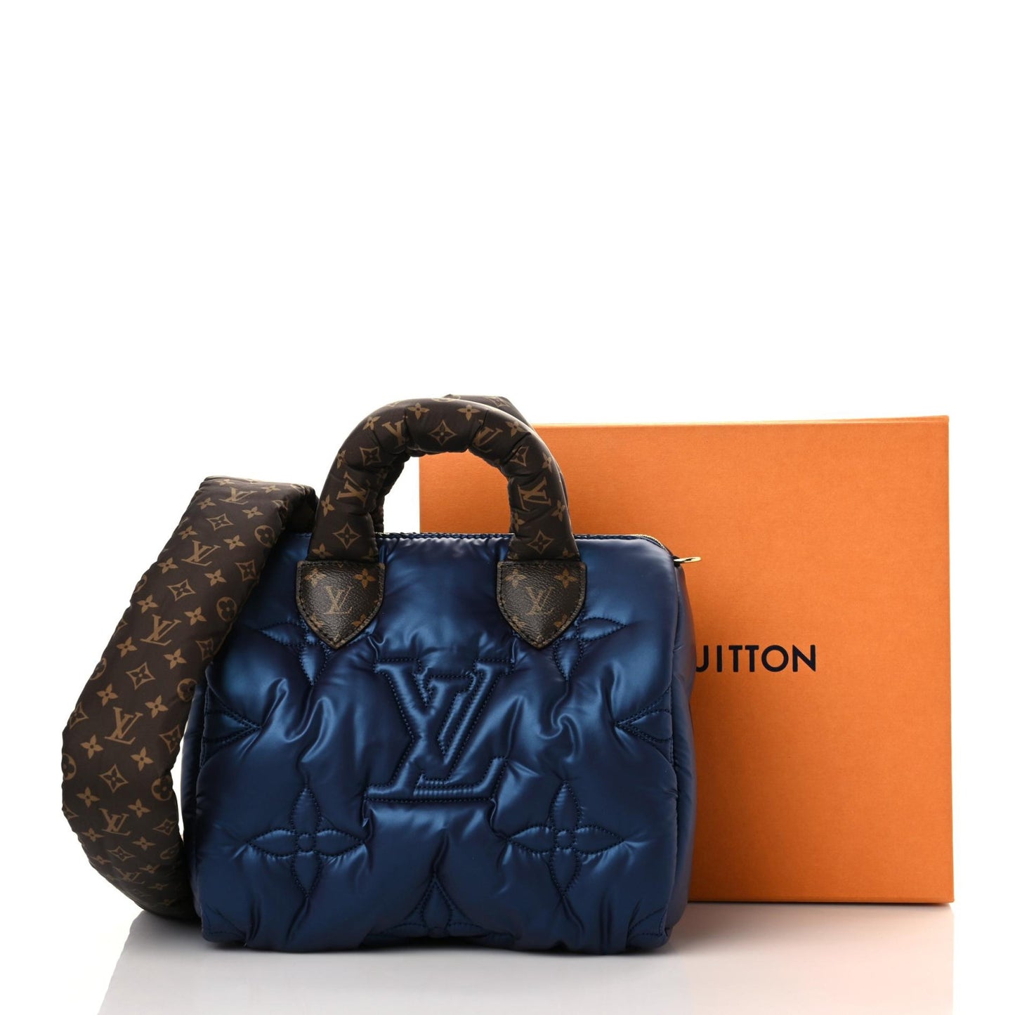 Econyl Mini Monogram Pillow Speedy Bandouliere 25 Navy