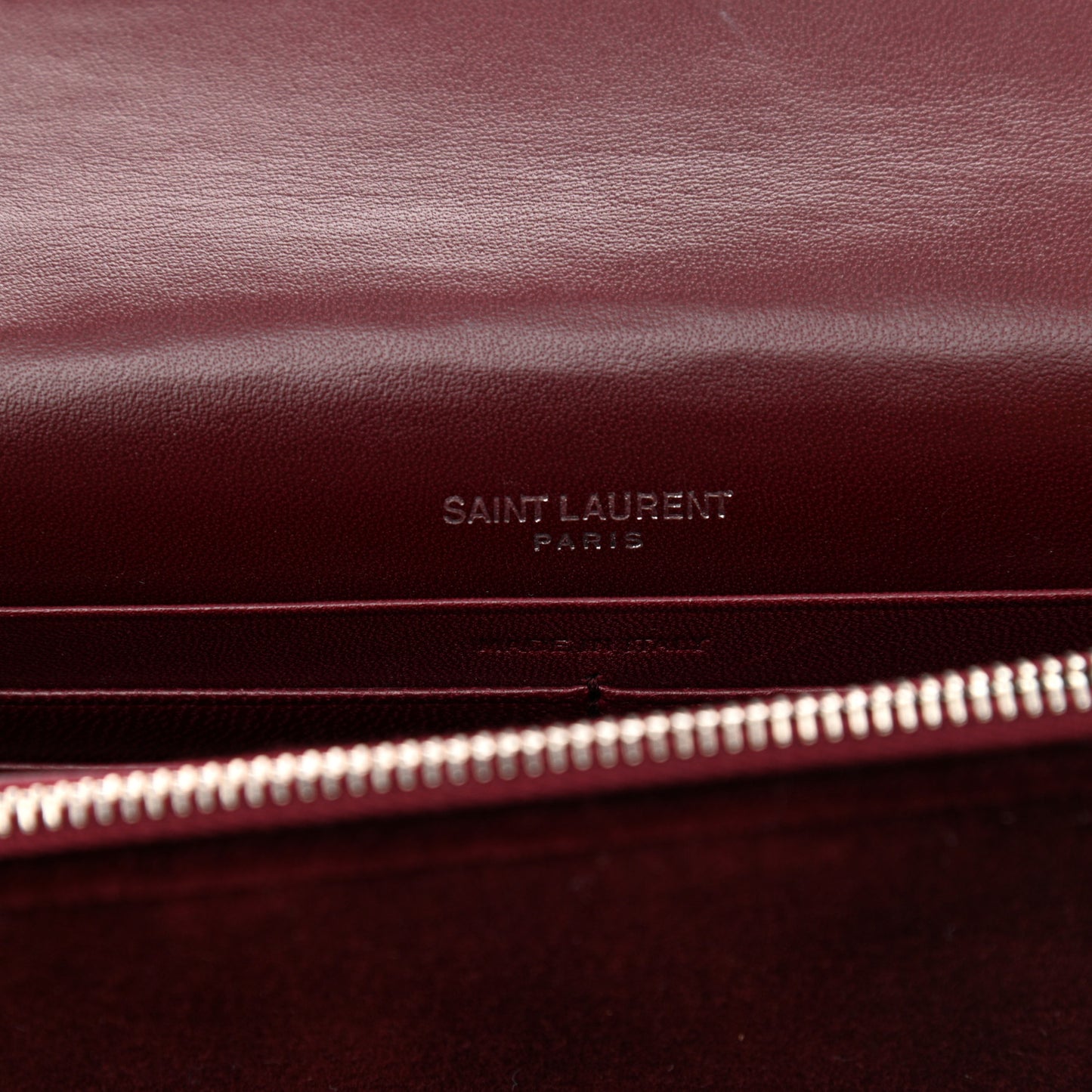 Velvet Crystal Monogram Kate Tassel Shoulder Bag Burgundy