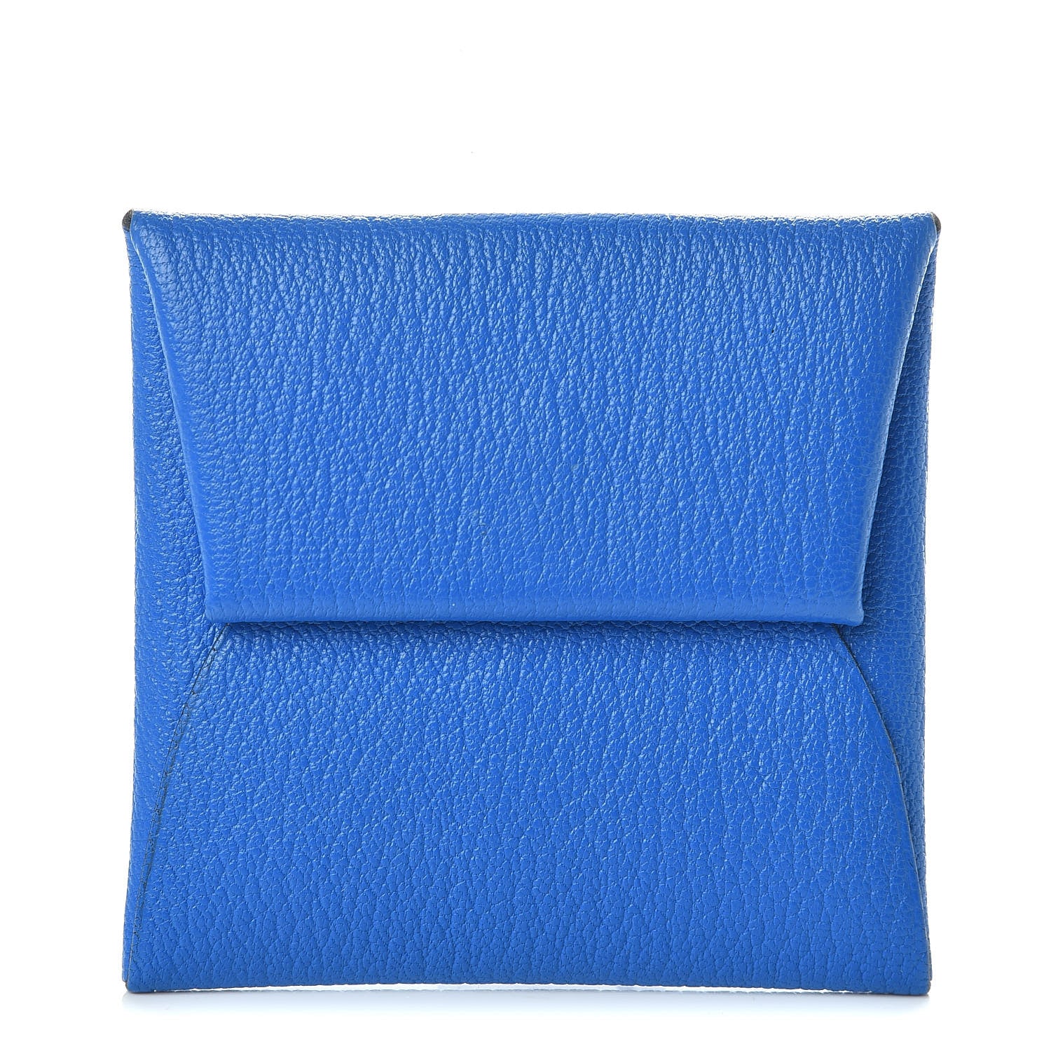 Hermes Chevre Mysore Bastia Coin Purse Bleu Hydra 1 of 8