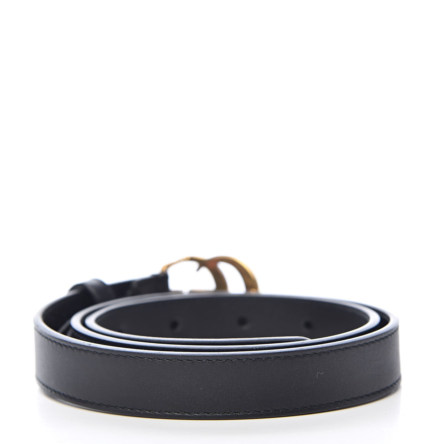 Gucci Calfskin Double G 20mm Belt 70 28 Black 3 of 6