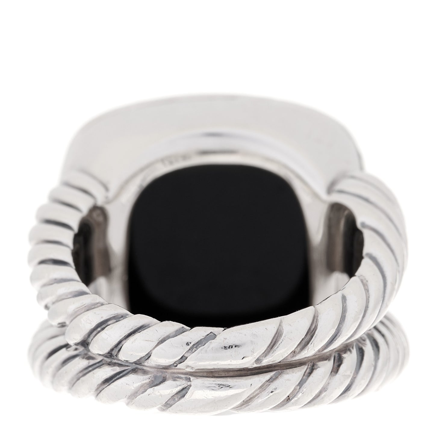 Sterling Silver Diamond Black Onyx 14mm Albion Statement Ring 52 6