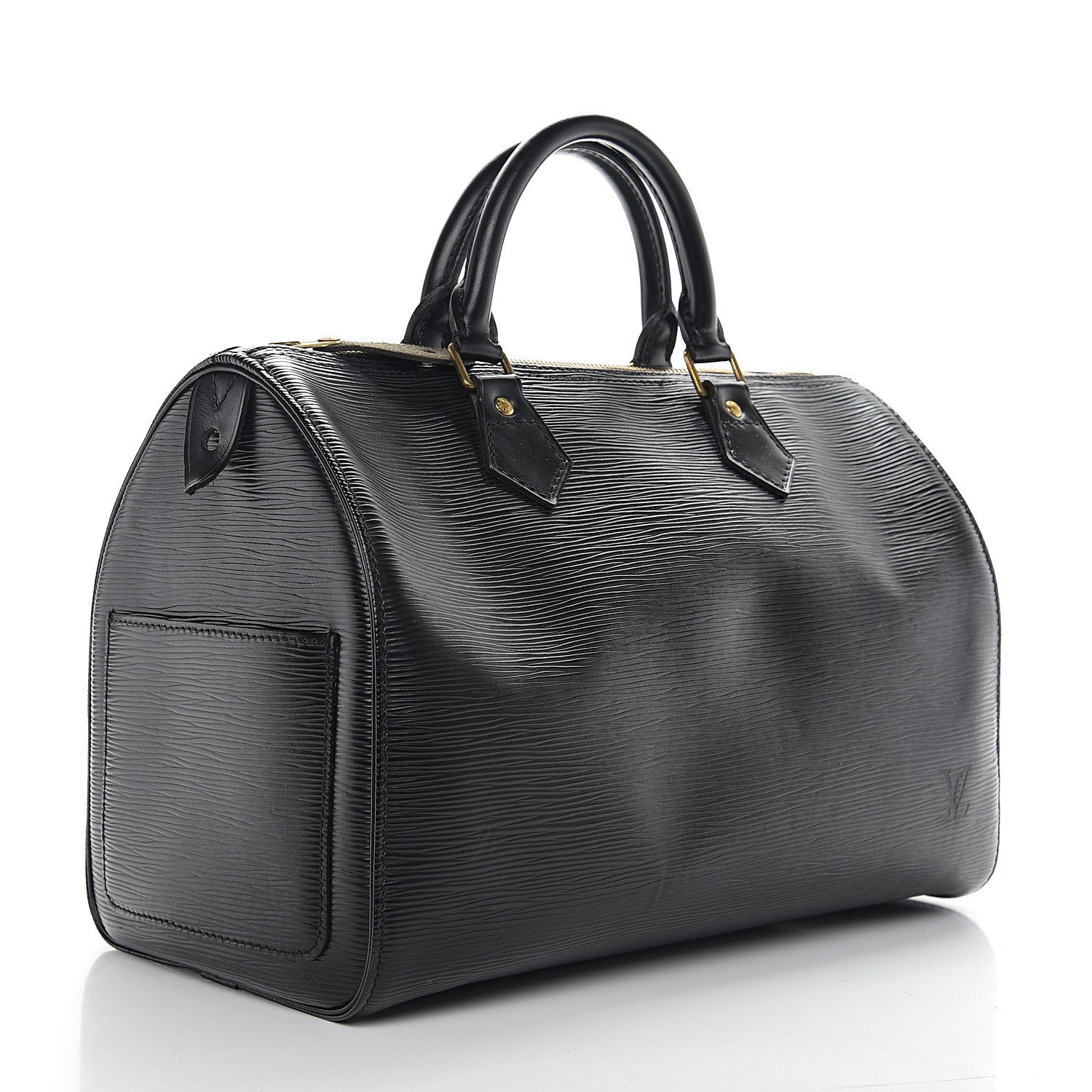 Louis Vuitton Epi Speedy 30 Black 2 of 9