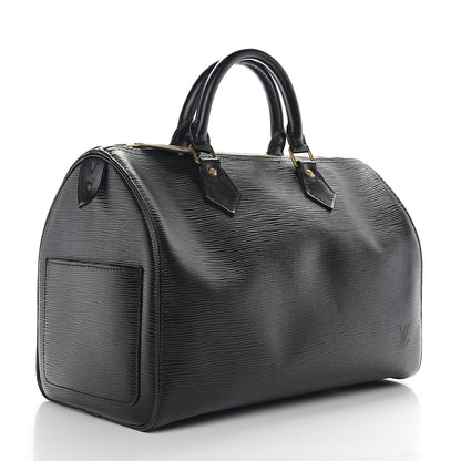 Louis Vuitton Epi Speedy 30 Black 2 of 9
