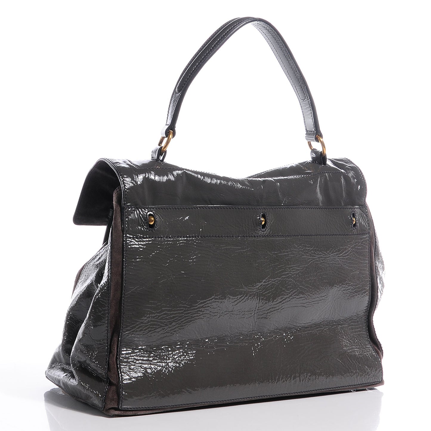 Patent and Suede Muse Two Charcoal Gray