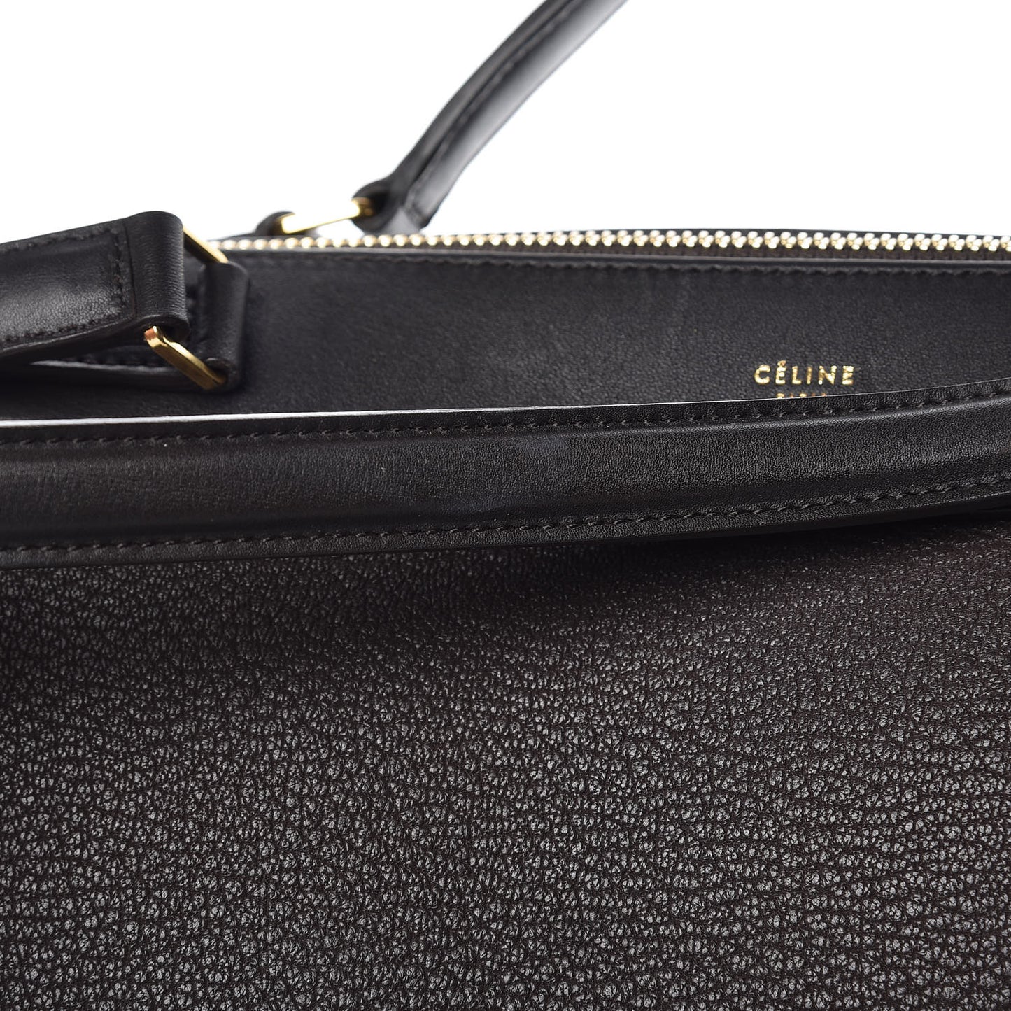 Goatskin Smooth Calfskin Small Ring Bag Dark Taupe