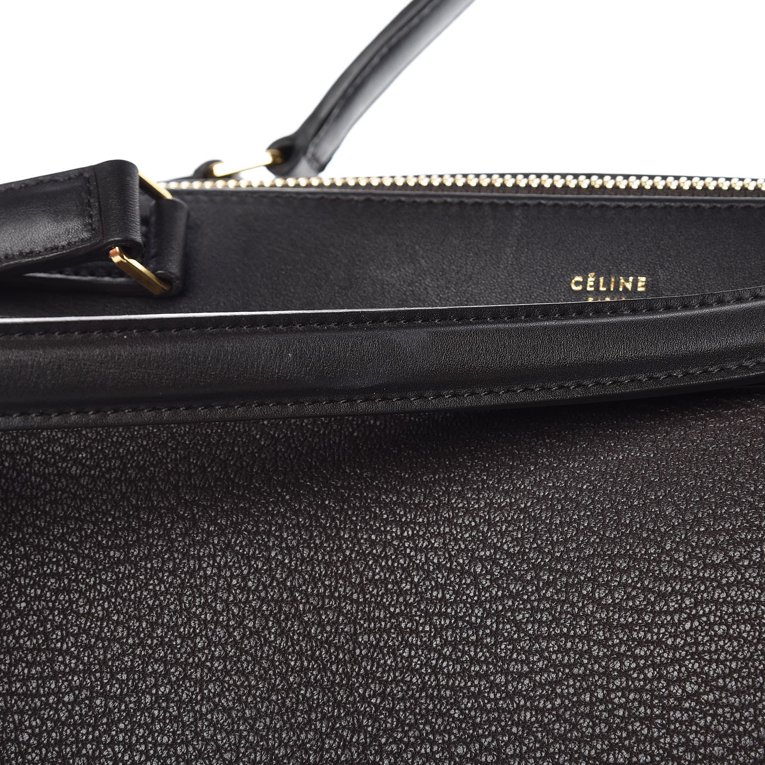 Celine Goatskin Smooth Calfskin Small Ring Bag Dark Taupe 9 of 15