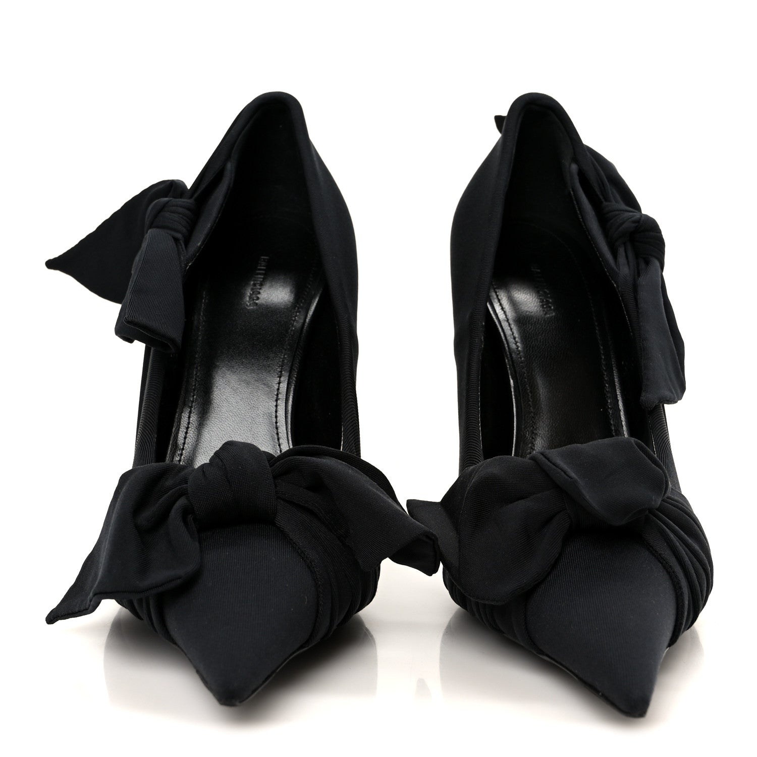 Balenciaga Stretch Cupro Nylon Jersey Knife Knot 110mm Pumps 39 Black 3 of 10