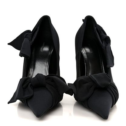 Balenciaga Stretch Cupro Nylon Jersey Knife Knot 110mm Pumps 39 Black 3 of 10
