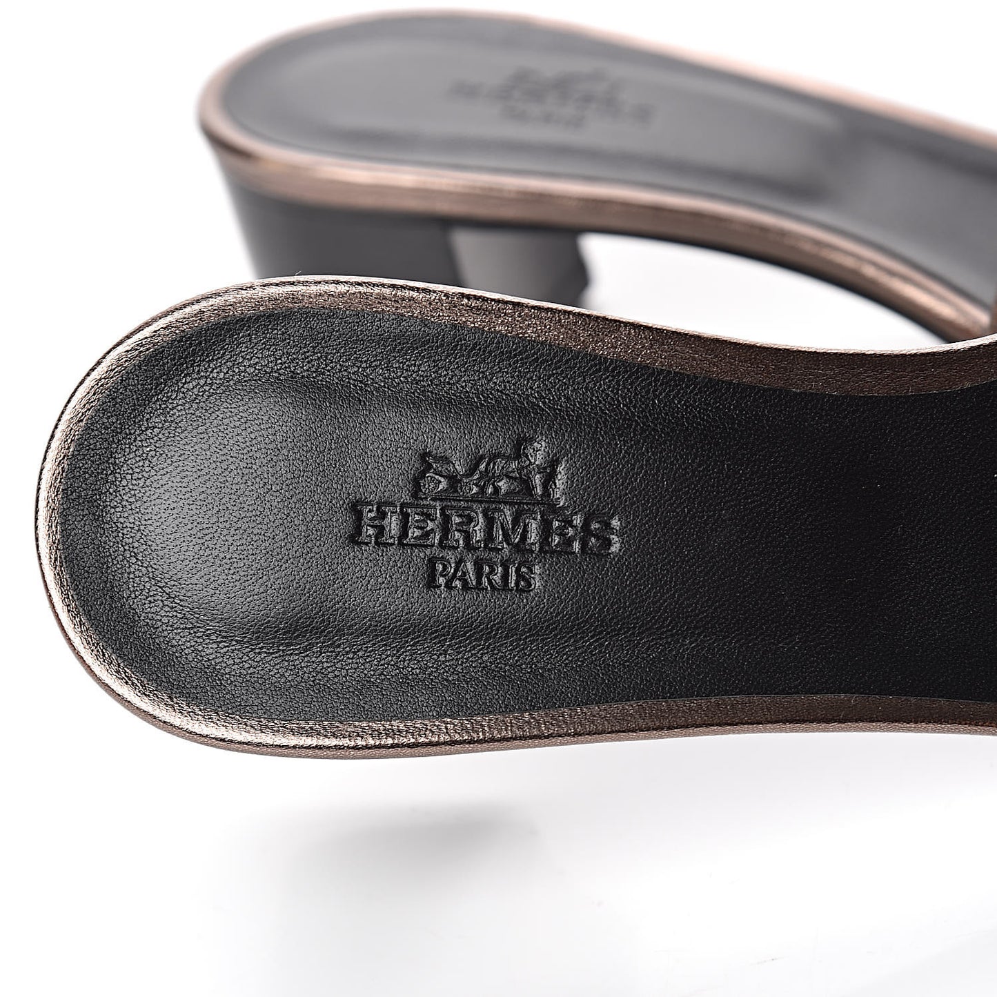 Metallic Nappa Oasis Sandals 36 Dore Vieilli