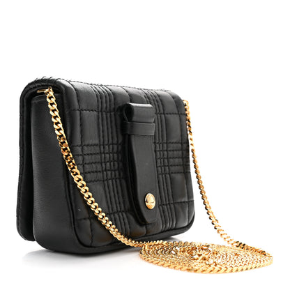 Burberry Lambskin Quilted Micro Lola Bag Black 3 of 10