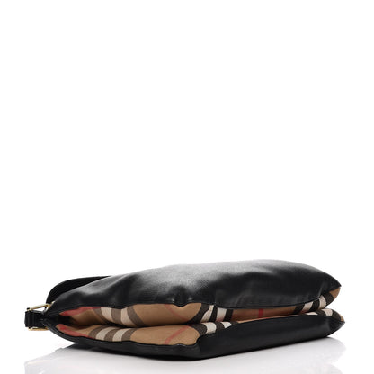 Burberry Calfskin House Check Cornwall Hobo Black 4 of 11