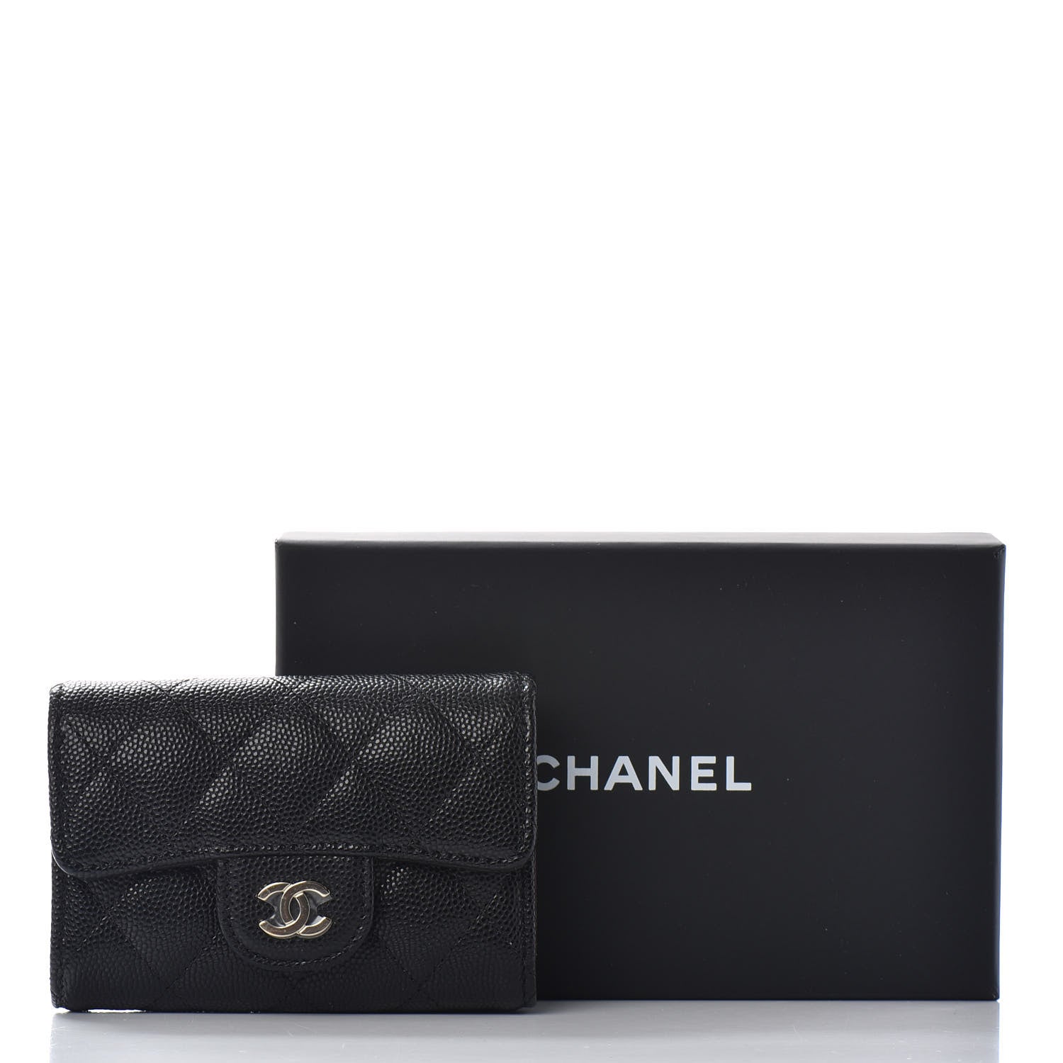 Chanel Caviar Quilted Classic 4 Key Holder Wallet Black 8 of 8