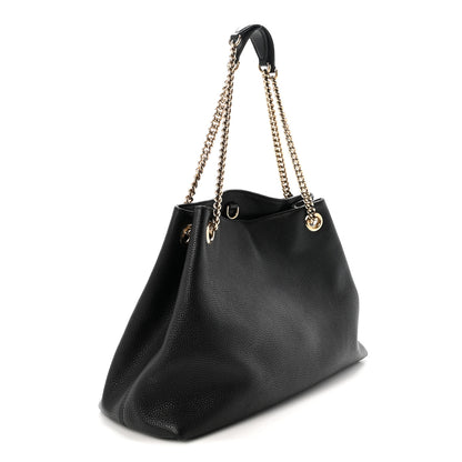 Gucci Pebbled Calfskin Medium Soho Chain Shoulder Bag Black 3 of 10