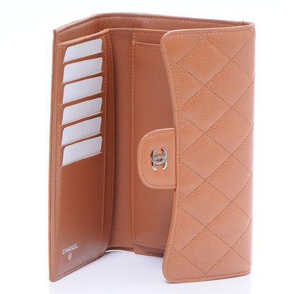 Chanel Caviar Quilted Long Flap Wallet Rose 5 of 8