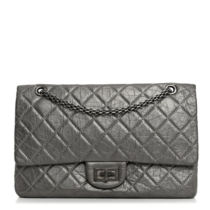 Chanel Metallic Aged Calfskin Quilted 2.55 Reissue 227 Flap Dark Silver 1 of 11