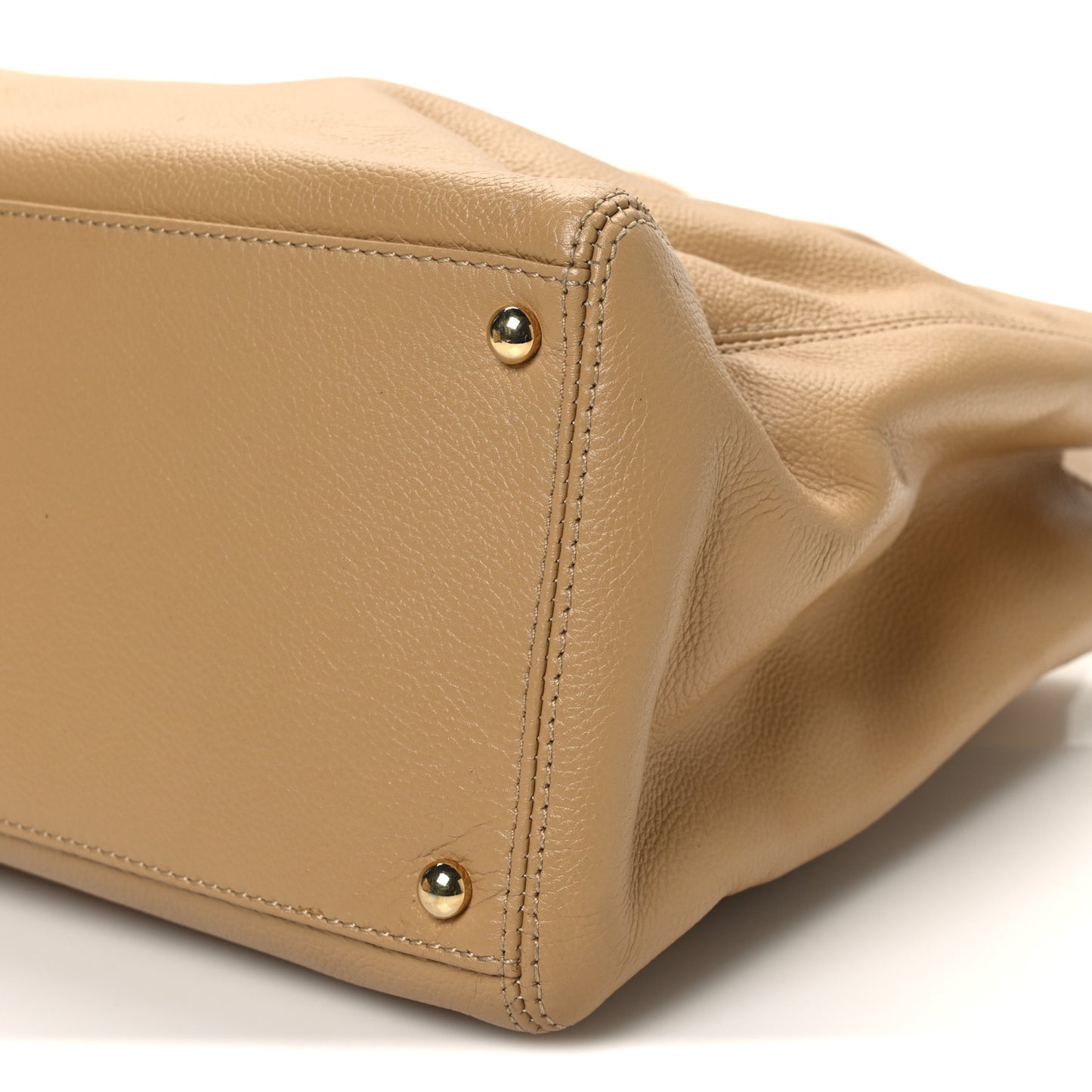 Calfskin Cerf Executive Shopper Tote Beige