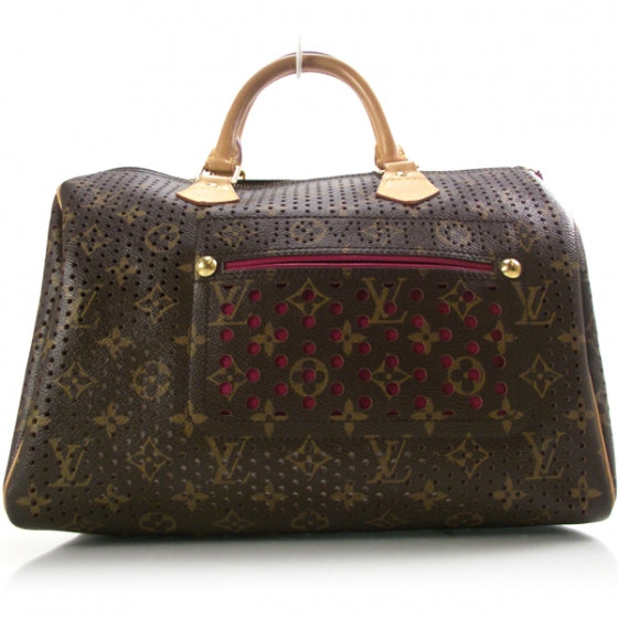 Monogram Perforated Speedy 30 Fuchsia