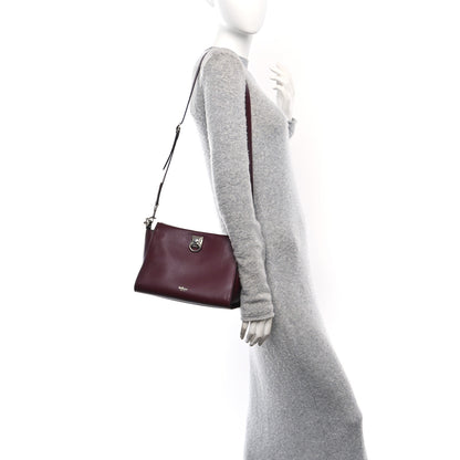 Mulberry Micro Classic Grain Small Iris Shoulder Bag Black Cherry 2 of 10