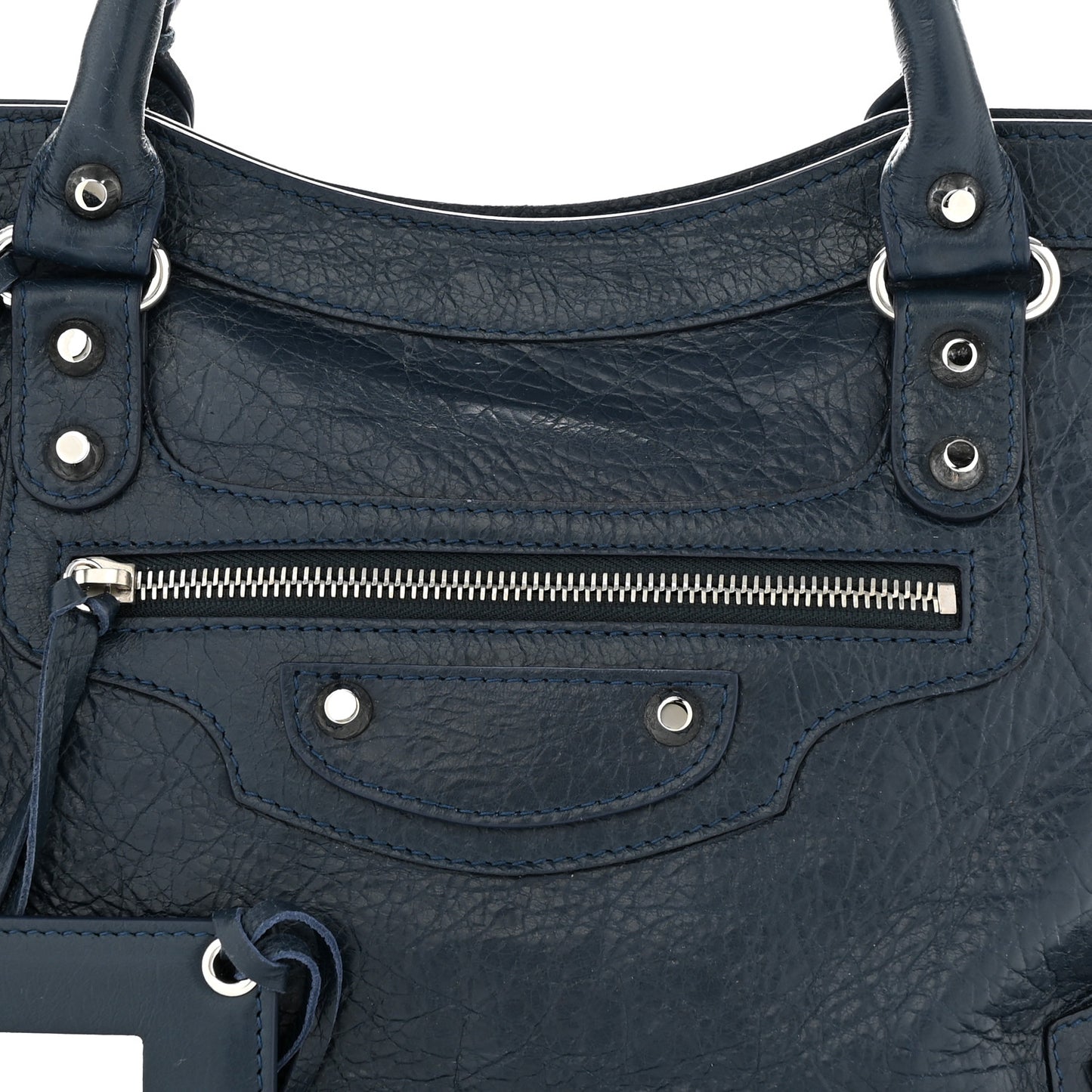 Agneau Classic Silver Hardware City Bleu Obscur
