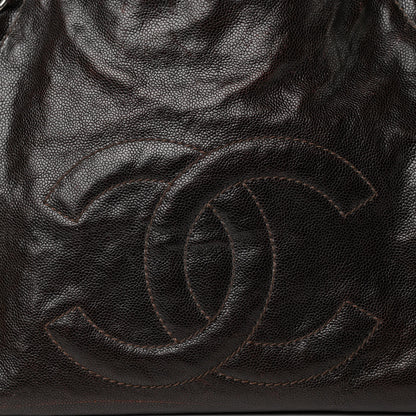 Chanel Glazed Caviar Large East West Modern Chain Tote Brown 8 of 11