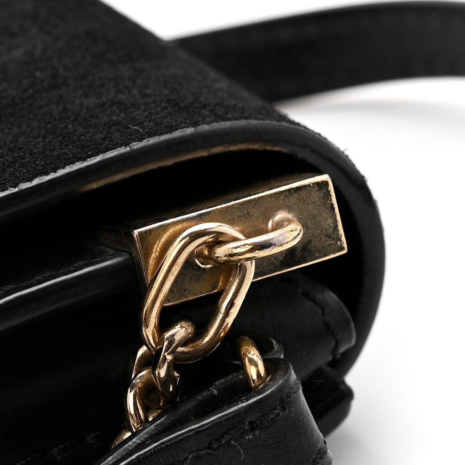 Chloe Suede Calfskin Mini Faye Shoulder Bag Black 11 of 11