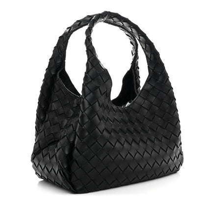Bottega Veneta Nappa Intrecciato Small Campana Shoulder Bag Black 3 of 9
