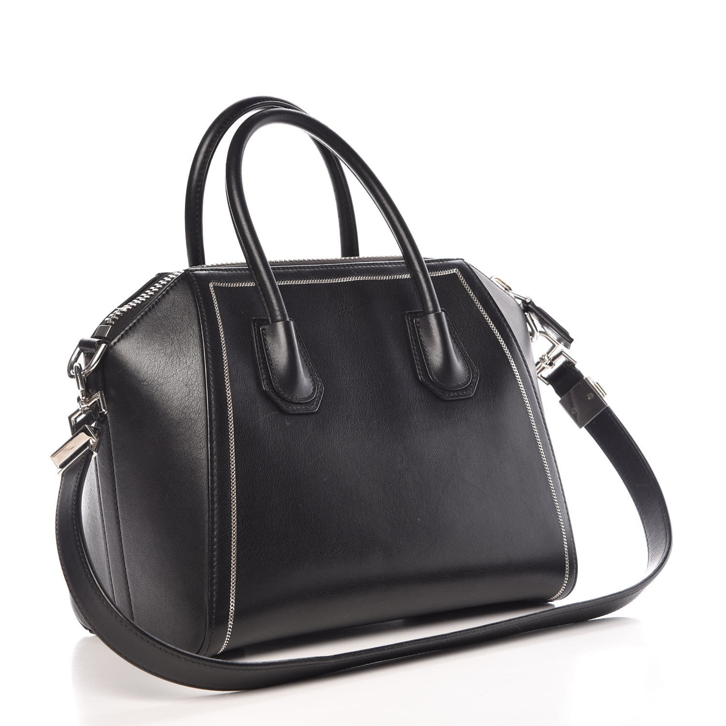Buffed Calfskin Small Chain Antigona Black