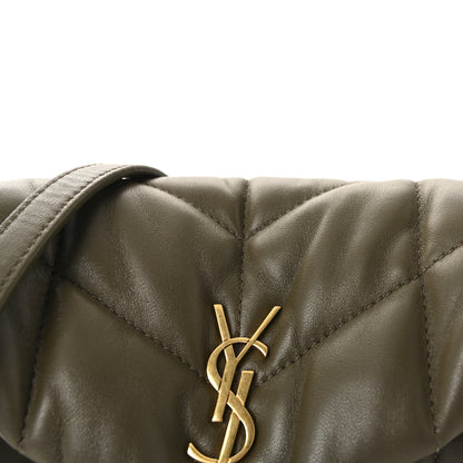 Saint Laurent Lambskin Quilted Toy Loulou Puffer Monogram Chain Satchel Light Musk 7 of 9