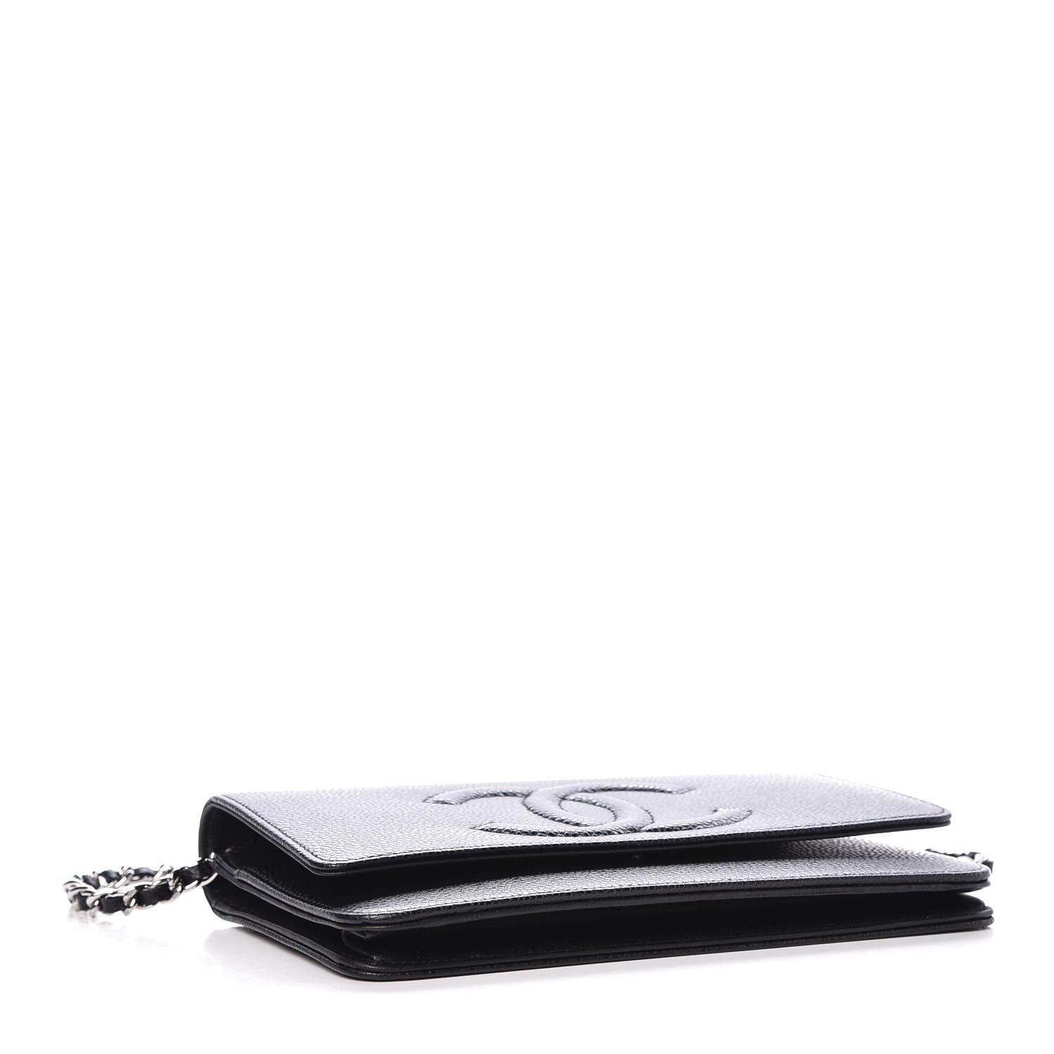 Chanel Caviar Timeless CC Wallet On Chain WOC Black 3 of 9