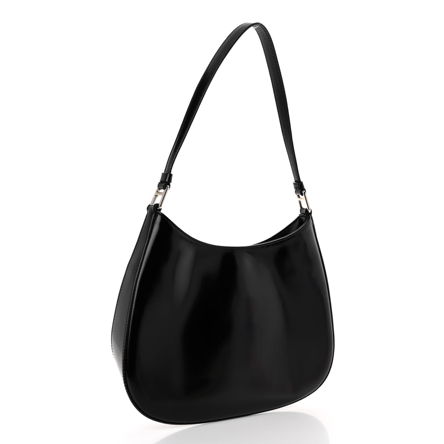 Prada Spazzolato Cleo Shoulder Bag Black 3 of 9